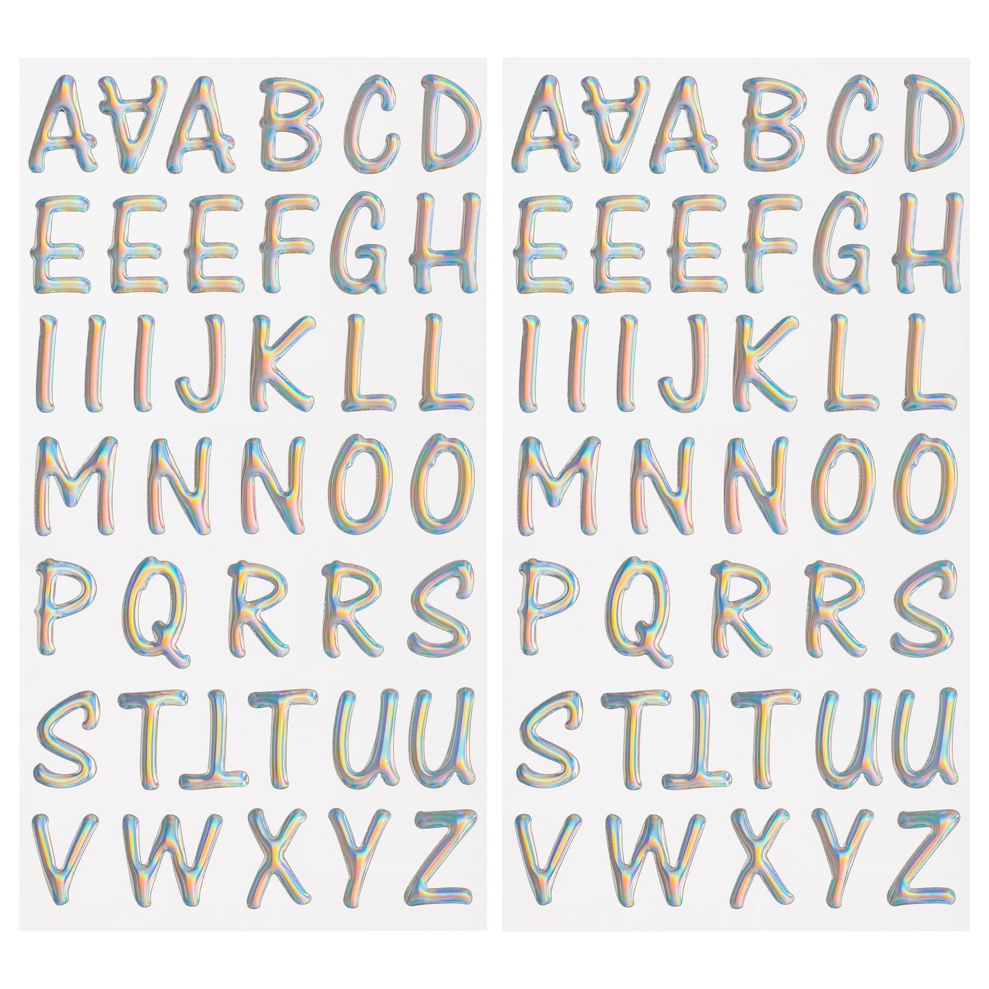 12 Packs: 80 ct. (960 total) Small Silver Alphabet Stickers by Recollections™